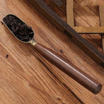 1 ΤΕΜ. κουταλάκι τσαγιού Ebony Teaspoon από μασίφ ξύλο Retro Creative Tea Shovel Tea KongFu Tea Ceremony Αξεσουάρ Δώρο