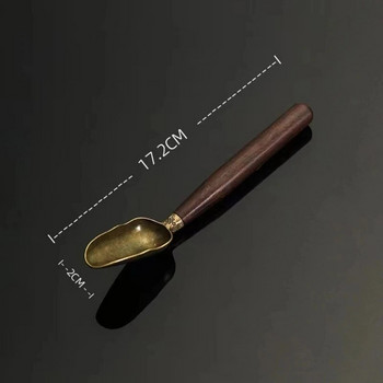 1 ΤΕΜ. κουταλάκι τσαγιού Ebony Teaspoon από μασίφ ξύλο Retro Creative Tea Shovel Tea KongFu Tea Ceremony Αξεσουάρ Δώρο