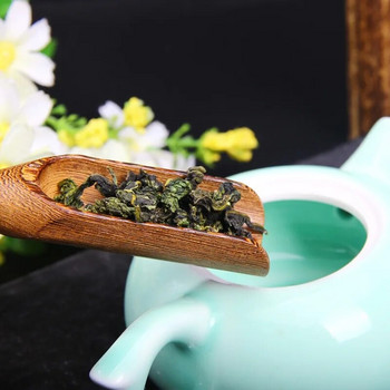 1 бр. Естествена бамбукова лъжичка за чай Ретро китайски Kongfu Дървена лопата за чай Чаена лъжичка Чаена чаша Аксесоари за чай