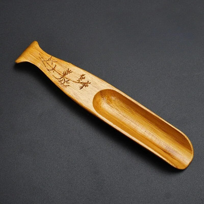 1 vnt Natūralus bambuko arbatos šaukštelis Retro kinų Kongfu medinis arbatos semtuvas Arbatinis šaukštelis arbatos priedai