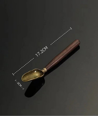 1 gab tējas karote melnkoka tējkarote masīvkoka retro radošā tējas lāpsta KongFu tējas ceremonijas piederumi, dāvana