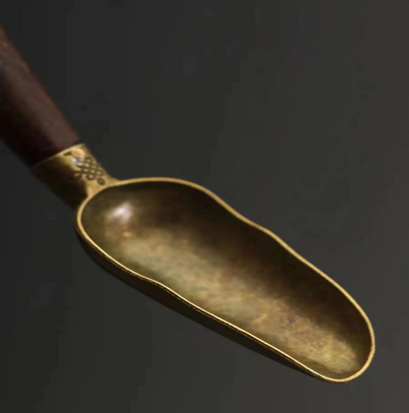 1 gab tējas karote melnkoka tējkarote masīvkoka retro radošā tējas lāpsta KongFu tējas ceremonijas piederumi, dāvana