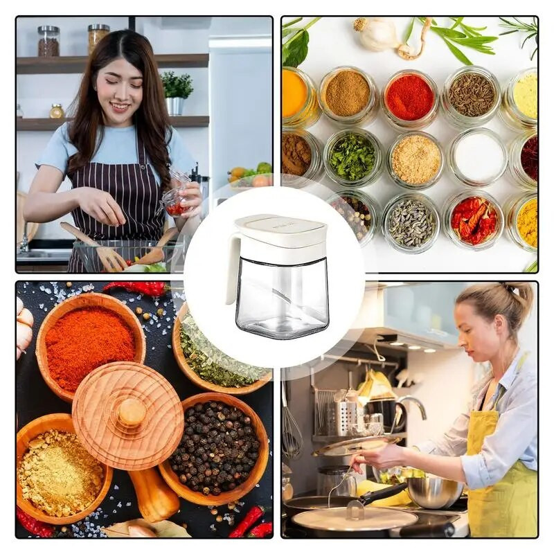 Prieskonių dėžutė Indelis Prieskoniai Druskos Indelis Medaus Stiklainis Virtuvės reikmenys Laikymo indelis Prieskoniai Puodai Prieskoniai Cruet Anti Slip