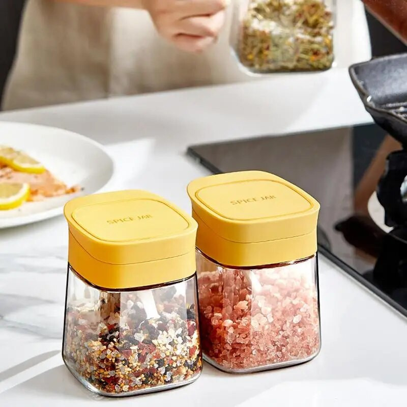 Prieskonių dėžutė Indelis Prieskoniai Druskos Indelis Medaus Stiklainis Virtuvės reikmenys Laikymo indelis Prieskoniai Puodai Prieskoniai Cruet Anti Slip