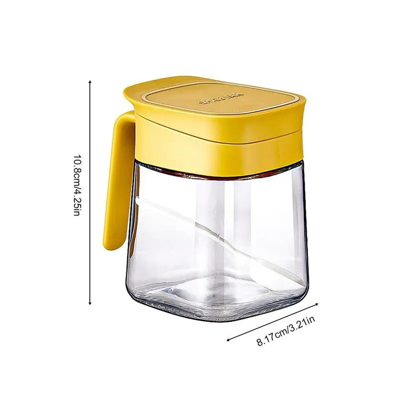 Prieskonių dėžutė Indelis Prieskoniai Druskos Indelis Medaus Stiklainis Virtuvės reikmenys Laikymo indelis Prieskoniai Puodai Prieskoniai Cruet Anti Slip