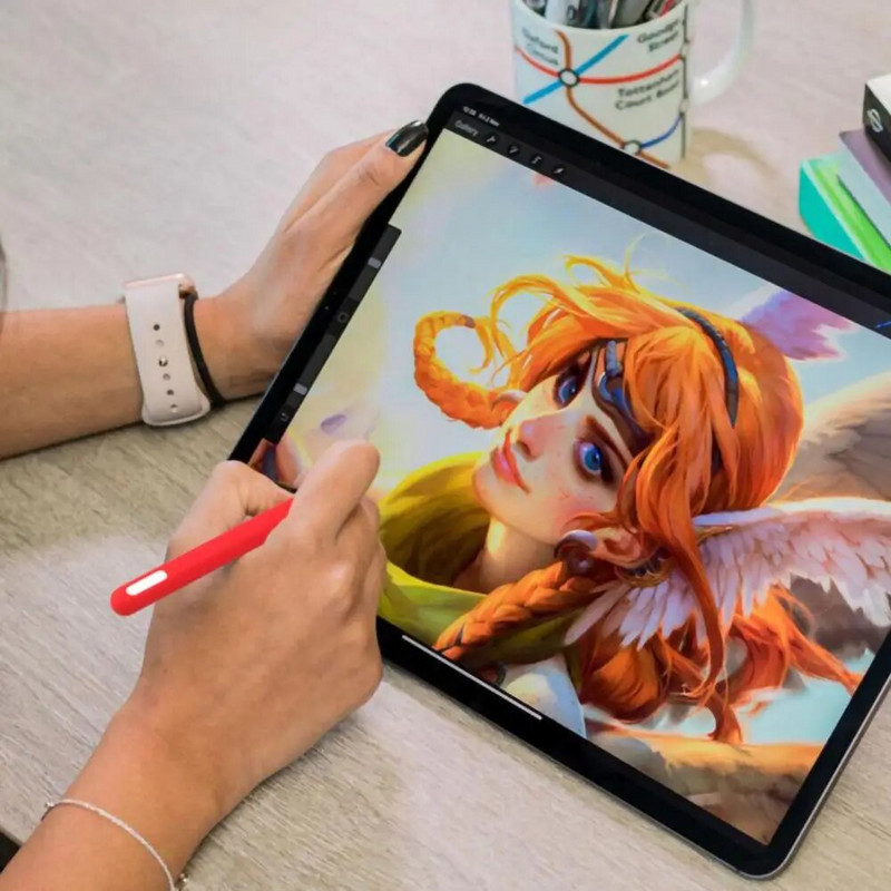 Dėklas, skirtas Apple Pencil 2nd Generation Apple Pencil 2 Holder Premium silikono dangtelis, skirtas iPad 2018 Pro 12,9 11 colių rašiklis