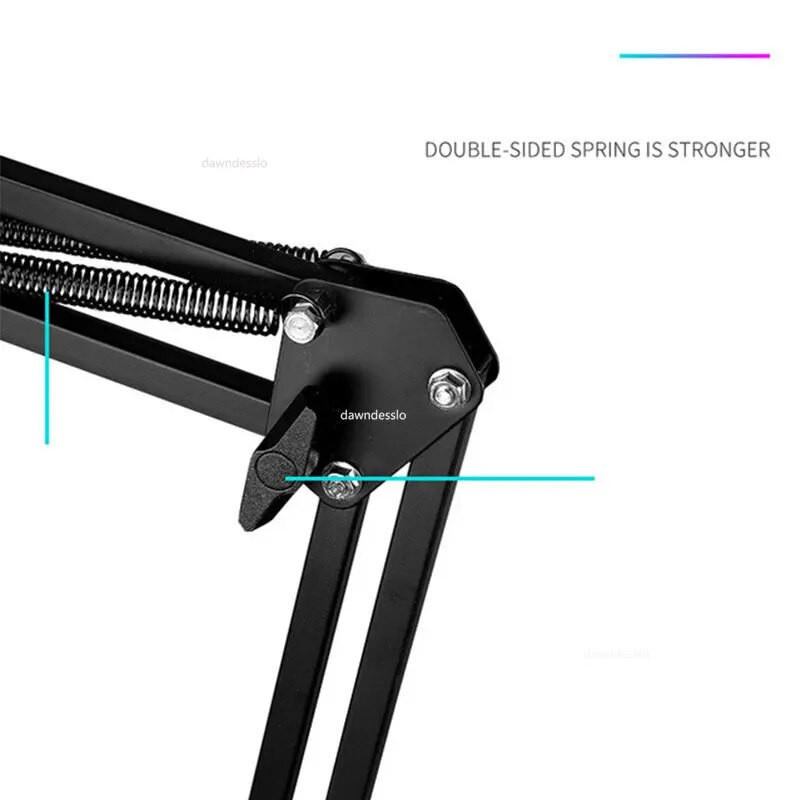 Reguliuojamas mikrofono pakabos strėlės žirklinis stovas K669 K670 K658 K678 K690, kompaktiškas mikrofono stovas transliacijai
