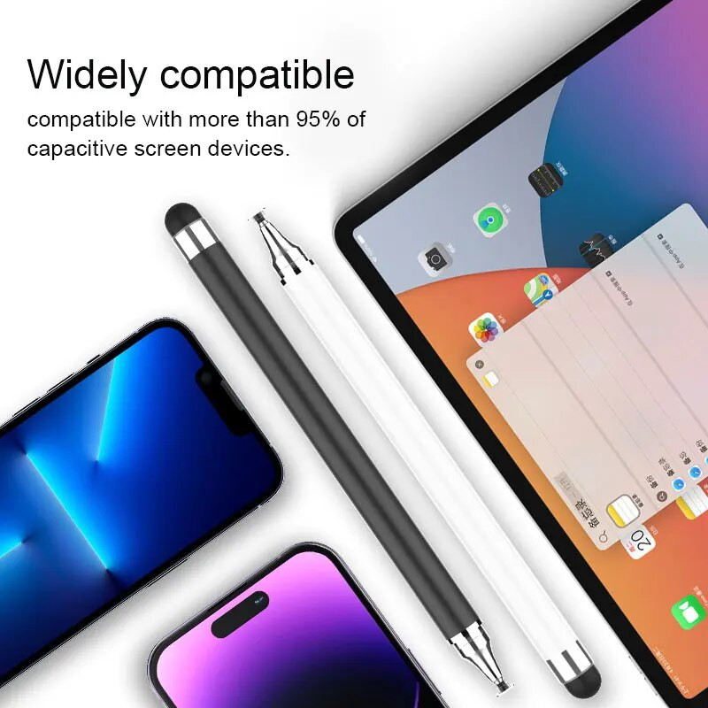 Universalus 2 viename piešimo talpus pieštukas planšetiniam mobiliajam telefonui jutiklinis rašiklis, skirtas Samsung Huawei iPhone telefonui iPad Stylus Pen