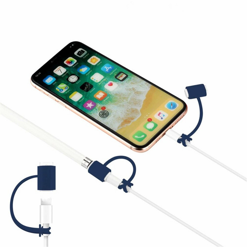 kartos dėklas, skirtas iPad Tablet Touch Pen Stylus apsauginis dėklas 4 viename spalvingas minkštas silikoninis dangtelis, skirtas Apple Pencil 1st