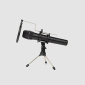 Reguliuojamas mikrofono stovas stalinis trikojis, skirtas kompiuteriniam vaizdo įrašymui su mikrofono priekinio stiklo filtro dangteliu