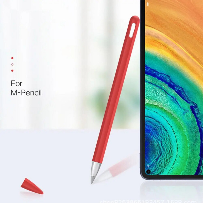 Skirta „Huawei M-Pencil 2“ kartos įbrėžimams atspariam silikoniniam apsauginiam dangteliui, rašiklio rašiklio dėklo odai, skirta „M-Pencil“ 2 priedams