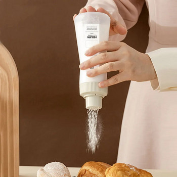 Контейнер за изстискване на брашно и сол с капак Пепер шейкър Бутилка за подправки Сол и захар Кухненски инструмент Буркан за подправки Силиконова кутия Бутилка за подправки