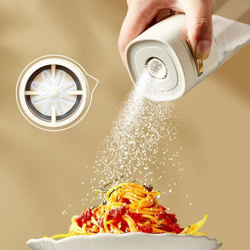 Kiekybinis prieskonių indelis Virtuvės drėgmei atsparus druskos plaktuvas Įspaudžiamas prieskonių dėžutės Druskos kontrolės matavimo prieskonių indelis