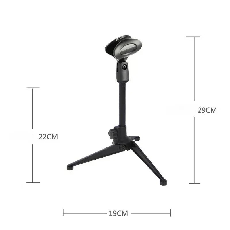 Mikrofono stovas Stalinis trikojis Mini nešiojamas stalo stovas Reguliuojamas mikrofono stovas Mikrofono laikiklio laikiklis Lengvas laikiklis