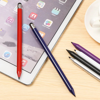 Στυλό οθόνης αφής 2 σε 1 Tablet iPad κινητό τηλέφωνο Stylus Μολύβι υψηλής ακρίβειας Χωρητικό στυλό Ασημί Μαύρο Κόκκινο Μπλε Λευκό Μωβ