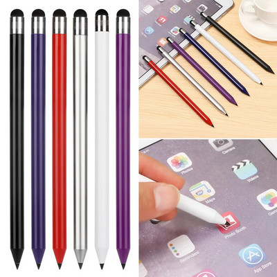 2 az 1-ben érintőképernyős toll tábla iPad mobiltelefon Stylus Ceruza nagy pontosságú kapacitív toll ezüst fekete piros kék fehér lila