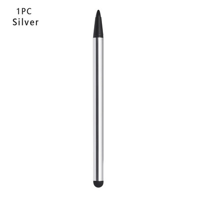 2 viename jutiklinio ekrano rašiklis planšetinis kompiuteris iPad mobilusis telefonas plunksnos pieštukas didelio tikslumo talpinis rašiklis Sidabrinė juoda raudona mėlyna balta violetinė