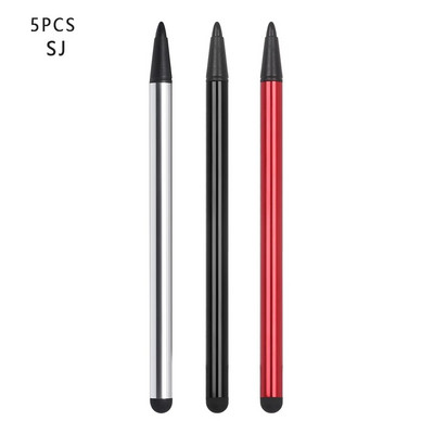 2 viename jutiklinio ekrano rašiklis planšetinis kompiuteris iPad mobilusis telefonas plunksnos pieštukas didelio tikslumo talpinis rašiklis Sidabrinė juoda raudona mėlyna balta violetinė