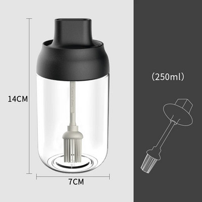 Aliejaus butelis Druskos plaktuvas Drėgmei atsparus dangtelis Šaukštas Vienas prieskonių puodas Virtuvė Daugiafunkcis prieskonių dėžutė Stiklinis prieskonių butelis