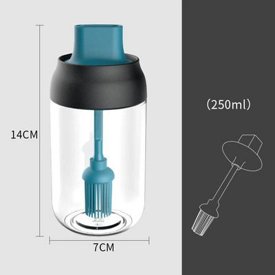 Aliejaus butelis Druskos plaktuvas Drėgmei atsparus dangtelis Šaukštas Vienas prieskonių puodas Virtuvė Daugiafunkcis prieskonių dėžutė Stiklinis prieskonių butelis