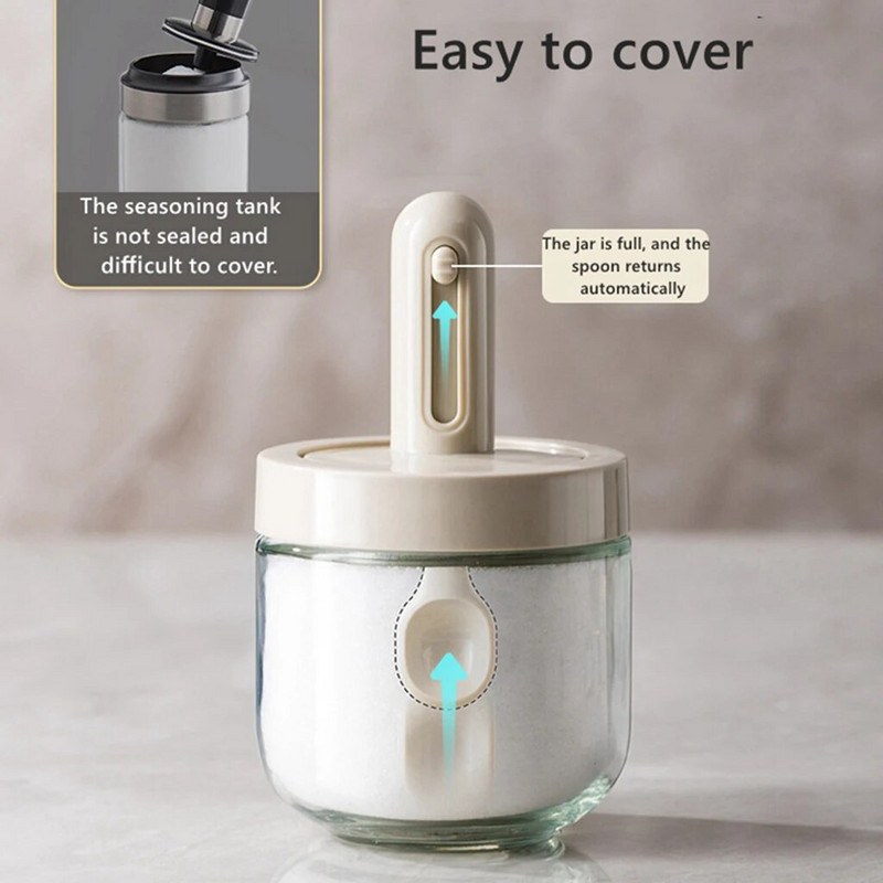 Átlátszó Só adagoló Só Cukor Üveg Fűszer Bors Fűszerüveg Fűszeres Palack Tároló Tartály Konyhai Fűszertartó