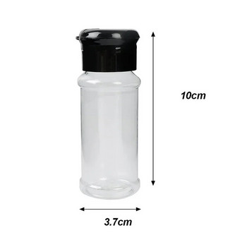 Прозрачна бутилка за подправки Кухненска сол, черен пипер Пластмасов контейнер Барбекю Джаджи Кетъринг Бутилка подправки Кухненски джаджи