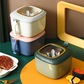 4 grotelės druskos pipirų prieskonių indelio organizatorius virtuvė skaidrus prieskonių indelis laikymo dėžutės rinkinys prieskoniai įrankiai su šaukštais