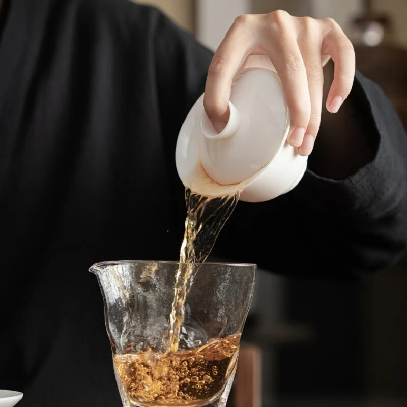 Mini 60 ml Gaiwan arbatai Tvirtas baltas porcelianinis turenas su dangteliu Arbatos indas Kelioninis Kung Fu arbatos rinkinys Kiniškas puodelis arbatos dubenėliai maži chawan