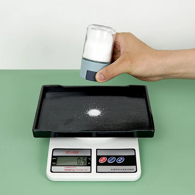 D5 Reguliuojamas druskos dozatorius Prieskonių indelis Cukraus Butelis Prieskonių Pipirų Druskos Plaktuvas Prieskonių Indelis Druskos Talpykla Prieskonių Butelis