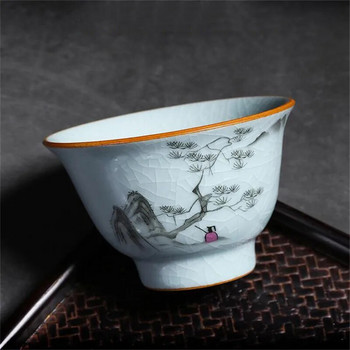 180ml Vintage Kiln Καπάκι Πιατάκι για μπολ τσαγιού Σετ Κεραμικό Gaiwan Master Porcelain Tea Tureen Drinkware Δοχείο Teaware Teaware Teaware
