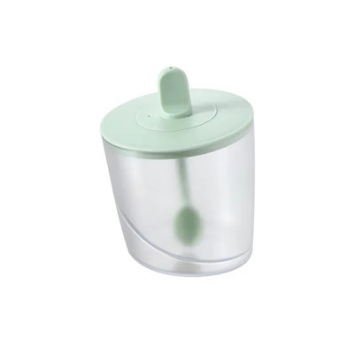 Accesorii transparente de bucătărie Borcan de condimente din ABS pentru sare, zahăr, piper, pudră cu lingură, sticla de condimente ABS, cutie de depozitare pentru sare