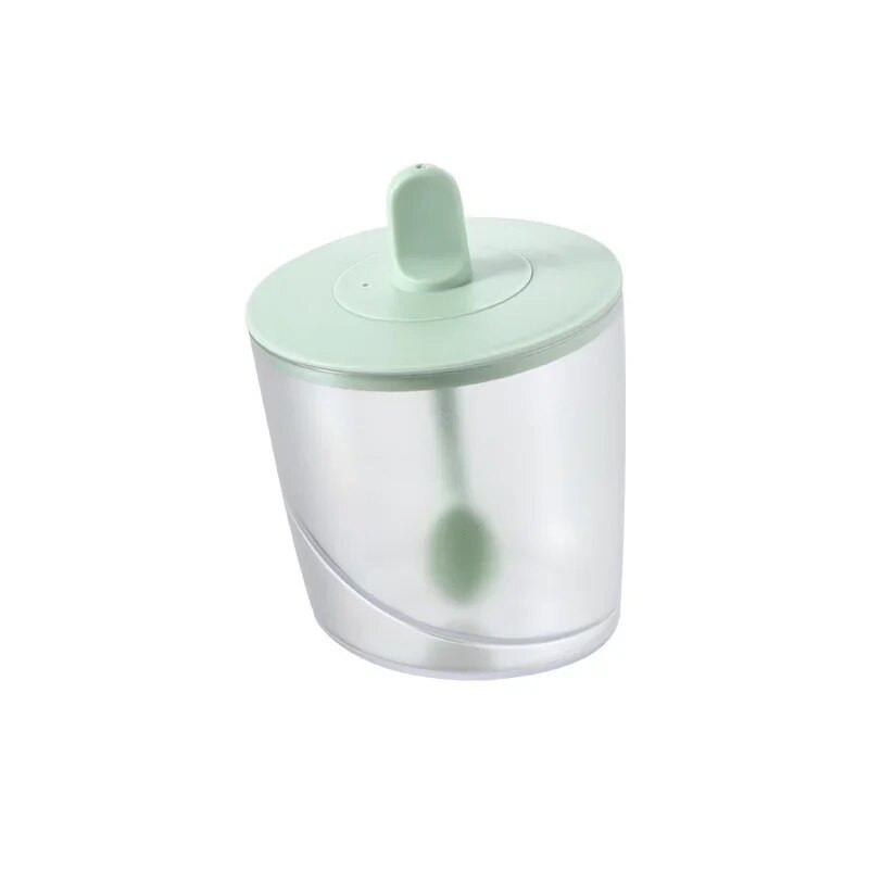 Accesorii transparente de bucătărie Borcan de condimente din ABS pentru sare, zahăr, piper, pudră cu lingură, sticla de condimente ABS, cutie de depozitare pentru sare