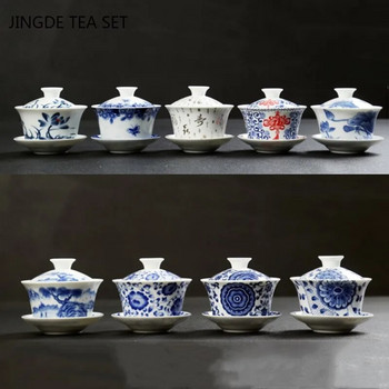 Ретро керамична чаша за чай Gaiwan, персонализирана ръчно изработена супница, китайска преносима купа за чай, лична чаша за чай, домакински сервиз за чай, аксесоари
