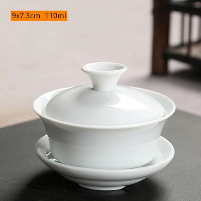 Retro keramikinis Gaiwan arbatos puodelis Individualus rankų darbo tureen kiniškas nešiojamas arbatos dubuo asmeninis arbatos puodelis Buitinis arbatos rinkinio priedai