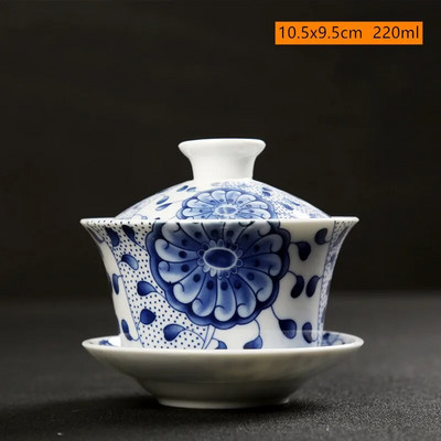 Retro keramikinis Gaiwan arbatos puodelis Individualus rankų darbo tureen kiniškas nešiojamas arbatos dubuo asmeninis arbatos puodelis Buitinis arbatos rinkinio priedai