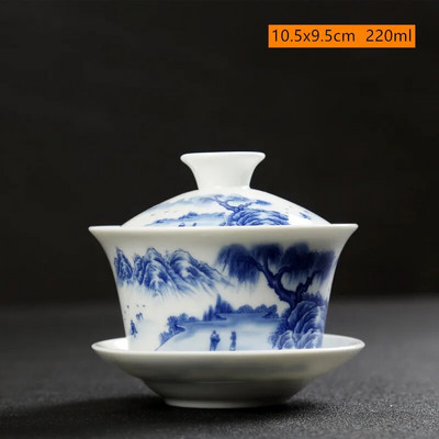 Retro keramikinis Gaiwan arbatos puodelis Individualus rankų darbo tureen kiniškas nešiojamas arbatos dubuo asmeninis arbatos puodelis Buitinis arbatos rinkinio priedai