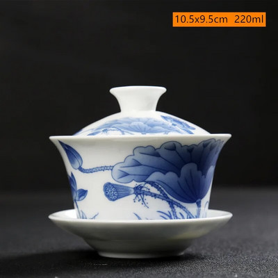 Retro keramikinis Gaiwan arbatos puodelis Individualus rankų darbo tureen kiniškas nešiojamas arbatos dubuo asmeninis arbatos puodelis Buitinis arbatos rinkinio priedai