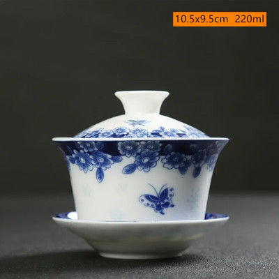 Retro keramikinis Gaiwan arbatos puodelis Individualus rankų darbo tureen kiniškas nešiojamas arbatos dubuo asmeninis arbatos puodelis Buitinis arbatos rinkinio priedai