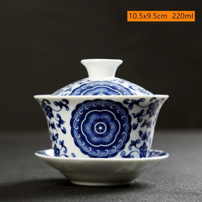 Retro keramikinis Gaiwan arbatos puodelis Individualus rankų darbo tureen kiniškas nešiojamas arbatos dubuo asmeninis arbatos puodelis Buitinis arbatos rinkinio priedai