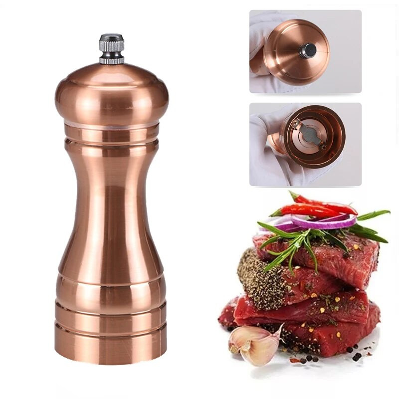 Akrilo kombinuotas pipirų malūnėlis ir druskos purtyklė su reguliuojamu šiurkštumo keramikos mechanizmu, paprasta naudoti