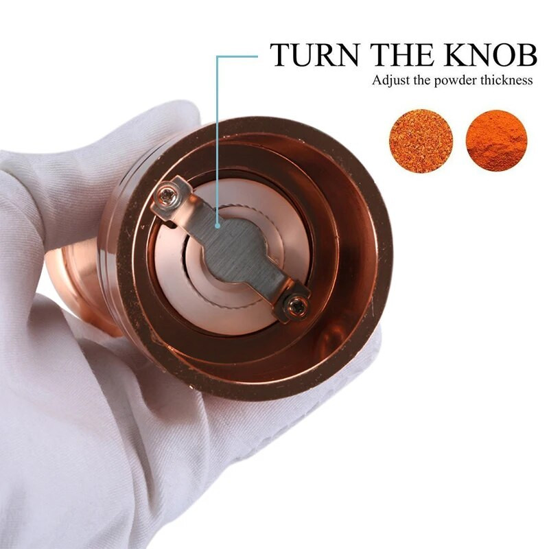 Akrilo kombinuotas pipirų malūnėlis ir druskos purtyklė su reguliuojamu šiurkštumo keramikos mechanizmu, paprasta naudoti