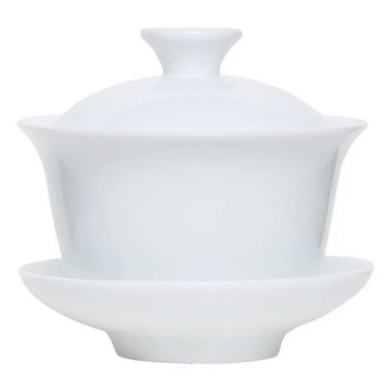 Mini 60ml Gaiwan για Τσάι Μασίφ Λευκή Πορσελάνη Τουρίνι με Καπάκι Teaware Travel Kung Fu Tea Bowls Κινέζικα φλιτζάνια Τσάουαν