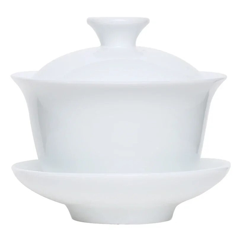 Mini 60 ml Gaiwan arbatai Tvirtas baltas porcelianinis turenas su dangteliu Arbatos indas Kelioninis Kung Fu arbatos rinkinys Kiniškas puodelis arbatos dubenėliai maži chawan