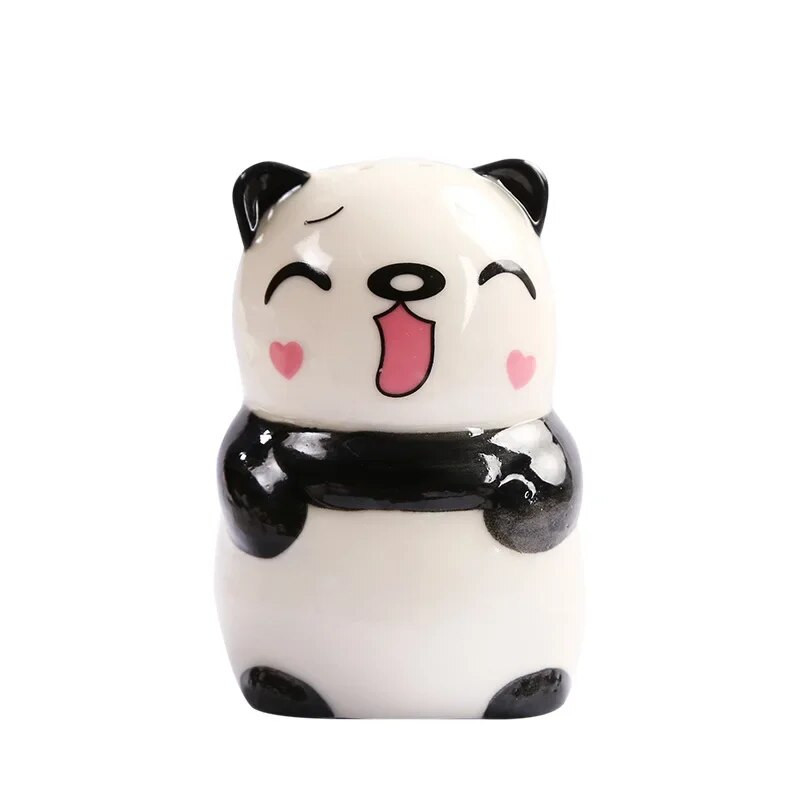 Keraminis prieskonių indelis Prieskonių butelis Druskos ir pipirų plaktuvai Prieskonių talpyklos puodas BBQ prieskonių virtuvės mielas prieskonių indelis