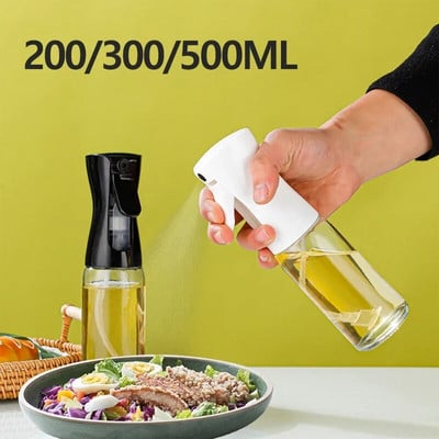 Pulverizator de ulei de 200/300/500ml pentru gătit Uleiuri de bucătărie Spray Dozator Flacon pentru Ulei de măsline Friteuza cu aer Grătar Salată Instrument de bucătărie pentru coacere