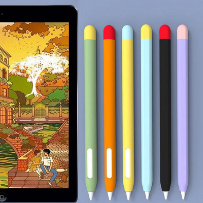 Stylus Cover Силиконов калъф за писалка за Apple Pencil 2 Color Matching Stylus Защитен калъф Cap Anti-fall за iPencil Skin Cover