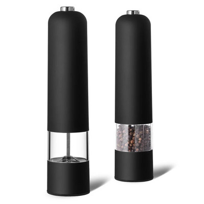 Elektrinis pipirų ir druskos malūnėlis su LED lempute belaidžiu reguliuojamu stambumo prieskonių malūnėliu virtuvės gaminimo pagalbinė priemonė