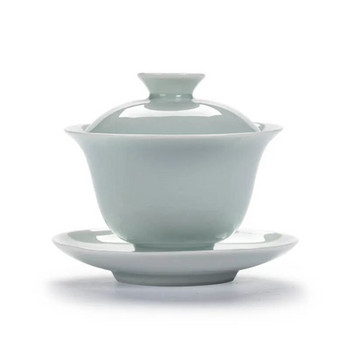Classic Ceramics Tea Tureen Travel Portable Teaware Home Solid Color with Cover Handmade Tea Ceremony Supplies Gaiwan