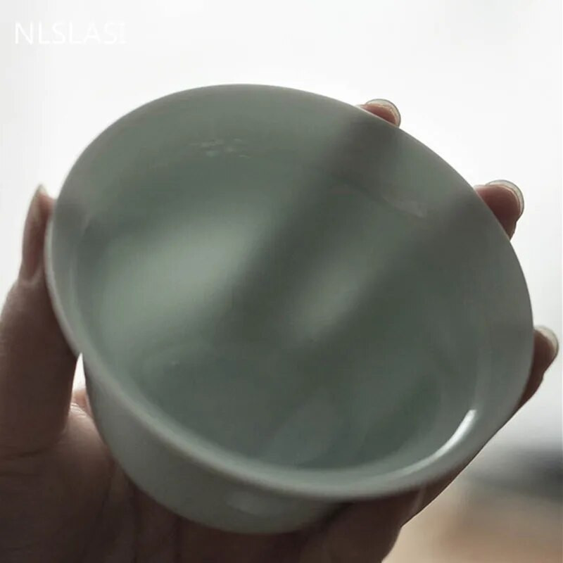Klasikinės keramikos arbatos tureen kelionės nešiojami arbatos indai Namų vienspalviai su arbatos puodelio dangteliu Rankų darbo arbatos ceremonijos reikmenys Gaiwan