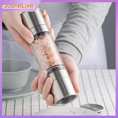 Pipirų malūnėlis 2 viename Pipirų malūnėlis Rankinis nerūdijančio plieno druskos pipirų malūnėlis Prieskoniai Virtuvės įrankiai Malimas gaminimui